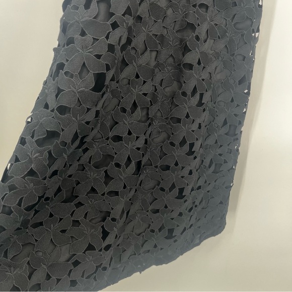 J Crew NWT Black Lattice Lace Fit and Flare Dress - Picture 7 of 14